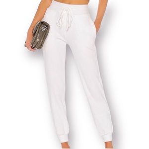 ⭐️NWT Johnny Was Calme Mira Lounge Jogger White Drawstring French Terry sz med